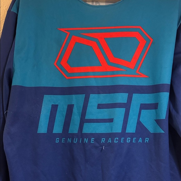 MSR Blue Long Sleeve Motocross Jersey - Picture 3 of 5